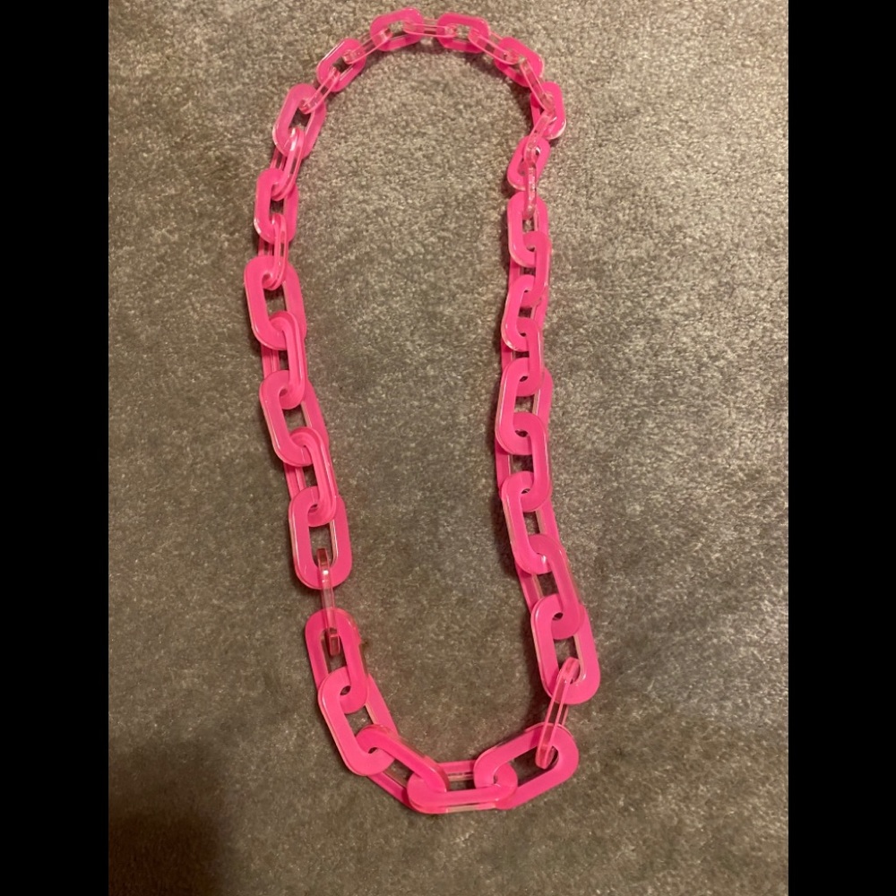 Pink chain necklace